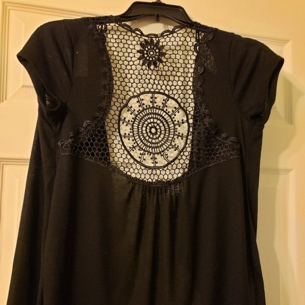 NWT ** BLACK OPEN FRONT CARDIGAN